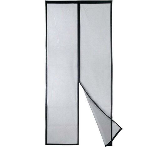 Moustiquaire Magnétique Pour Porte – Maille Ultrarésistante, Joint Magnétique de Haut en Bas, Fermeture Automatique, Garde l'Air Frais à l'Intérieur(120x210 CM, Noir)