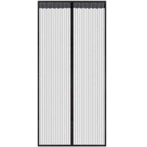 Moustiquaire Magnétique pour Porte – Maille Ultrarésistante, Joint Magnétique Haut et Bas, Fermeture Automatique, Anti-Insectes, Garde l'Air Frais (80x210 cm, Noir)