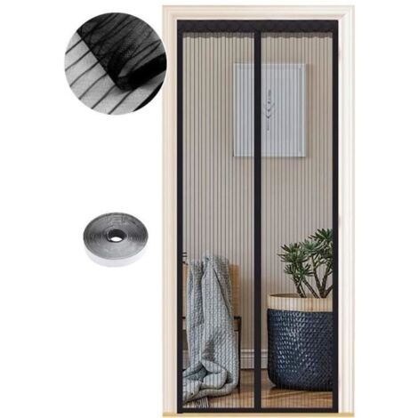 Moustiquaire Magnétique pour Portes, Différentes Tailles, 90 x 215cm, Puissants Aimants, Fermeture Automatique, de Porte Rideau