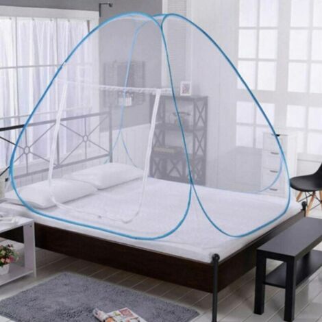 Moustiquaire pliable, lit simple, pop up, tente d'installation de tente de camping, réseau pour enfants adultes, porte simple,90x190x110 cm