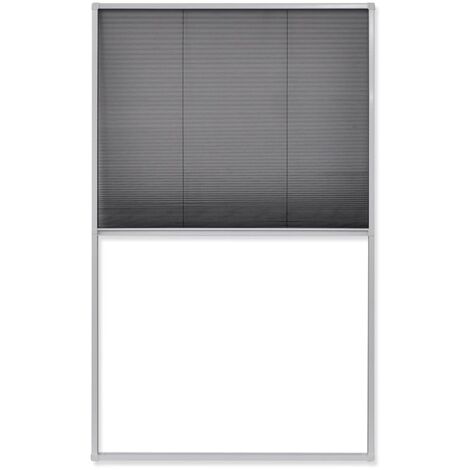 vidaXL Moustiquaire Plissée pour Fenêtre Aluminium Intérieur Multi-taille