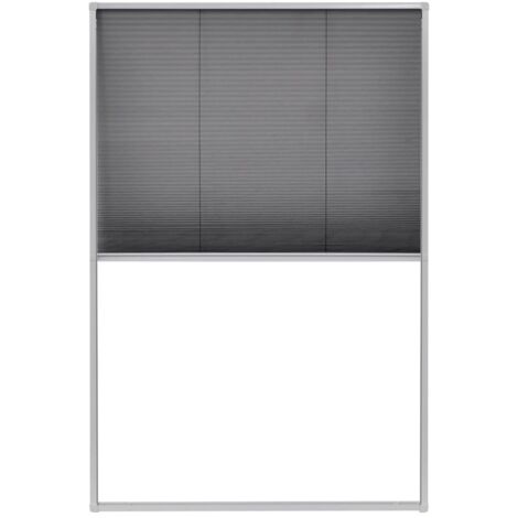 vidaXL Moustiquaire Plissée pour Fenêtre Aluminium Intérieur Multi-taille