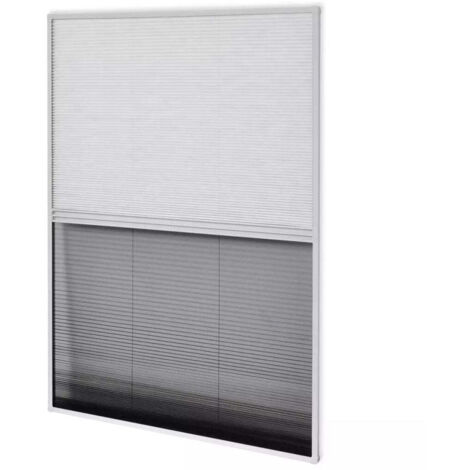 Moustiquaire plissée pour fenêtre et store Aluminium 80 x 100cm DEC022166