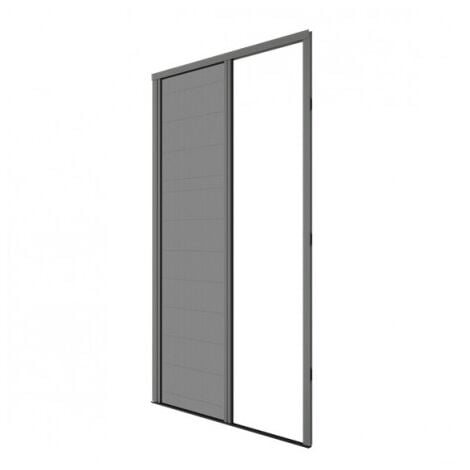 Moustiquaire plissée pour porte et porte-fenêtre H230 cm x L140 cm coloris gris