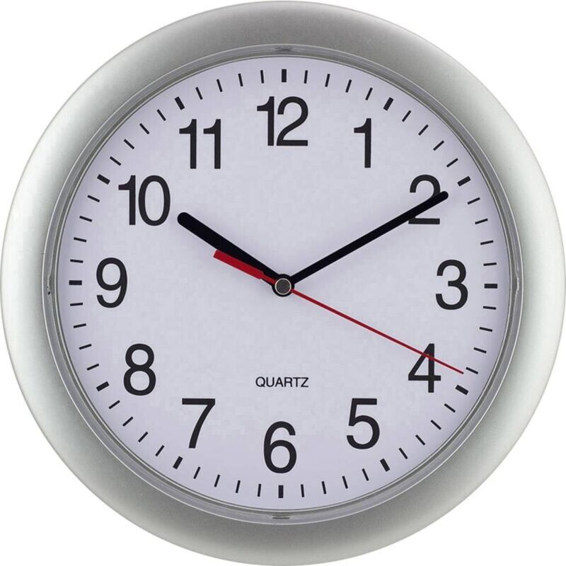 KZQ - 22222 à quartz Horloge murale 25 cm argent