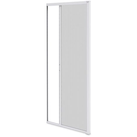 Moustiquaire Porte ALU Blanc – L 140 x H 230 cm Recoupable – Store Anti-Moustique