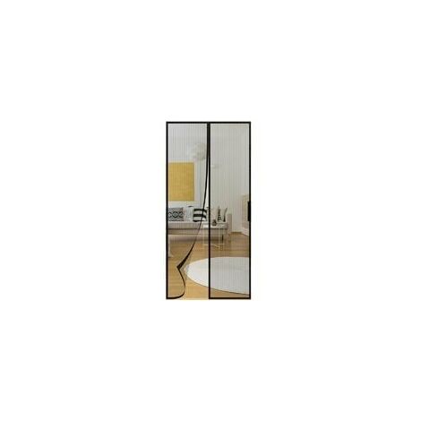 Moustiquaire Porte Fenetre Aimantée Magnetique, Rideaux Anti Mouches pour Porte, Rideaux Toile Insect Ecran, Moustiquaire Baie Vitre, Magnétique Moustique Sans Perçage noir 90 x 200cm