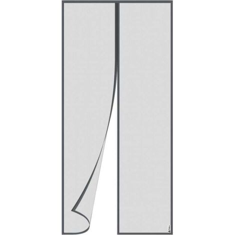 Moustiquaire Porte Magnétique Kartokner - Dimensions 36 x 82 Pouces (90x210 cm) - Rideau Magnétique Anti-Moustiques pour Portes et Fenêtres - Couleur Gris