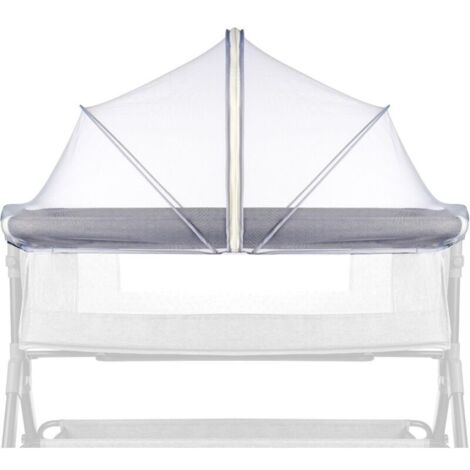 Moustiquaire pour berceau, anti-insectes, punaises de lit et chats, fermeture éclair à double sens, blanche