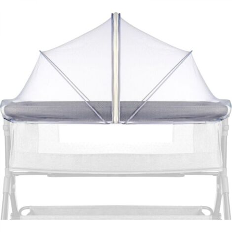 Moustiquaire pour berceau, anti-insectes, punaises de lit et chats, fermeture éclair à double sens, blanche