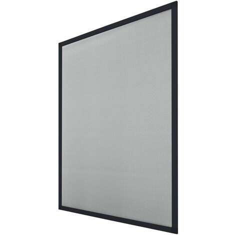 Moustiquaire pour fenêtre 100x120cm cadre anthracite protection contre insectes