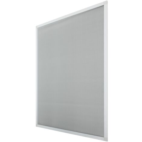 Moustiquaire pour fenêtre 100x120cm cadre blanc en aluminium protection insectes