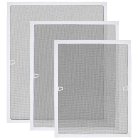 Moustiquaire pour Fenêtre avec cadre en aluminium 120 x 140 cm - Blanc - fenêtre Moustiquaire sans perçage ni vis NAIZY