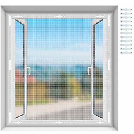Moustiquaire pour Fenêtre Magnétique EXTSUD Rideau Découpable Anti-Insecte Anti-Moustique avec Aimants, 150 cm *150 cm