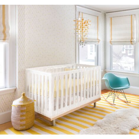 Moustiquaire pour lit bébé avec ouverture zippée universelle ajustable