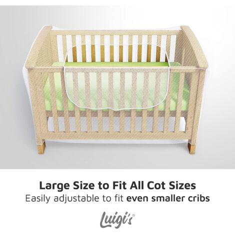 Moustiquaire pour lit bébé, berceau et lit de voyage avec fermeture éclair et système de fermeture rapide