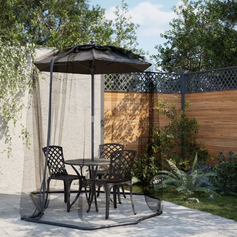 Moustiquaire pour parasol 220 maille noir Φ300x230 cm - Vidaxl