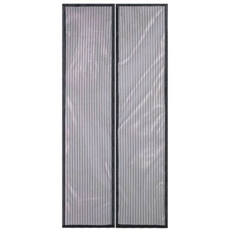 Moustiquaire pour porte Magnétique Fermeture Automatique Noir 90 x 210CM
