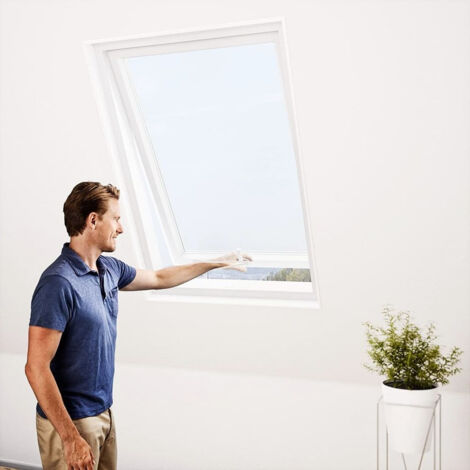 Moustiquaire pour velux avec zip Blanc