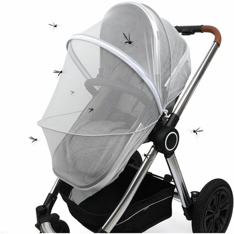 Moustiquaire Poussette Moustiquaire b��b�� Universelle avec Sangle ��lastique Tissu �� Mailles Fine Protection Anti-Insectes Optimale Contre Les Piq?res Lavable Moustiquaire