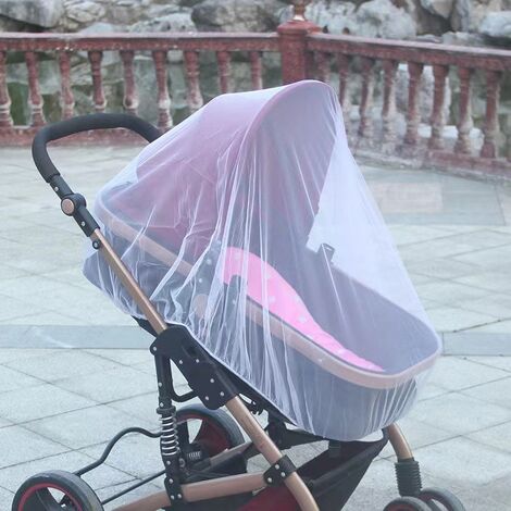 Moustiquaire Poussette,Moustiquaire Bebe,Auto-siège, Lit Parapluie, Protection Anti-Insectes pour Bébés,Tissu à Mailles Résistante,Lavable Circonférence étendue taille 3,4 m
