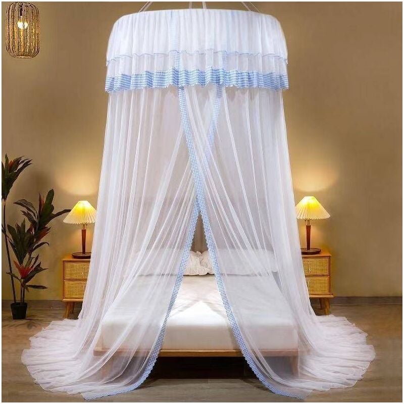 Moustiquaire princière en dome pour usage domestique, sans installation, de dimensions 280 1100 cm pour lit double, suspendue au plafond, en matériau