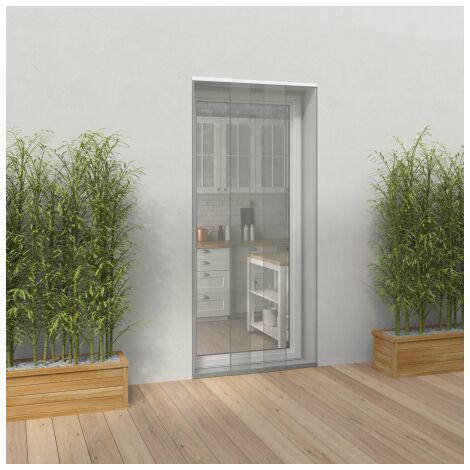 Moustiquaire rideau H230 cm x L100 cm coloris gris - Moustikit