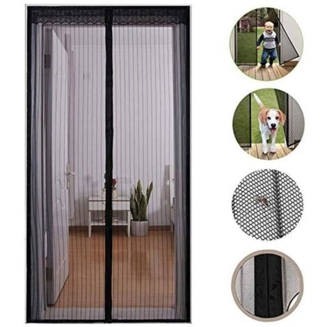 Moustiquaire rideau magnétique - Moustiquaire pour portes fenêtres - 100 x 240 cm - Anti Moustiques