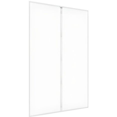 Moustiquaire - Rideau magnétique pour portes - Blanc - 110 x 220 cm - Ajustable - Fixation magnétique