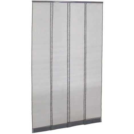Moustiquaire rideau porte Passages Intensifs - L 130 x H 230 cm Gris
