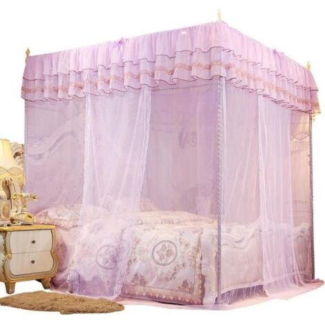 Moustiquaire - Tbest - Rideau de lit à baldaquin - Polyester - 120x200x200cm - Style princesse