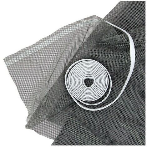 Moustiquaire Tulle auto-agrippante 100 cm x 100 cm coloris Gris - Gris