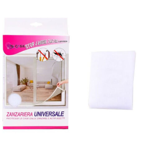Moustiquaire Universel Adhésif Blanc Avec Velcro 150x250cm Insectes 12923
