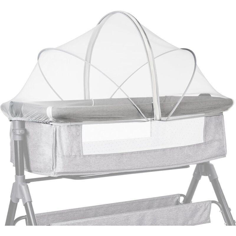 Moustiquaire universelle pour berceau avec fermeture éclair, tente de lit bébé en tissu à mailles fines pour une utilisation intérieure et extérieure