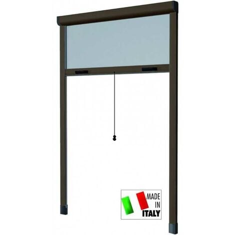 Moustiquaire Verticale en Aluminium Hu-Firma Marron Cm. 80X170