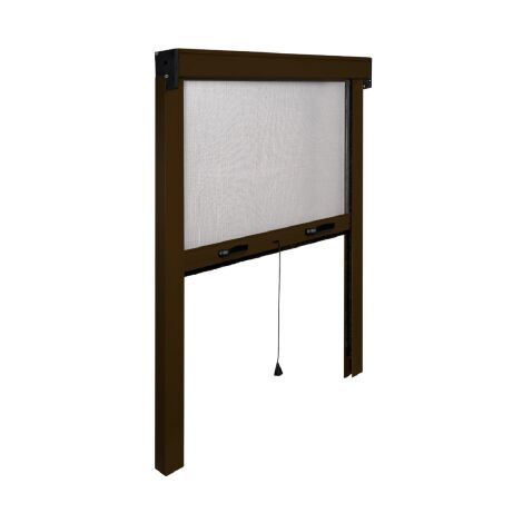 Moustiquaire verticale en aluminium marron Irs 160x170 cm pour fenetre