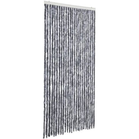 Moustiquaire，Rideau anti-moustique Argenté 100x220 cm Chenille CFW52340