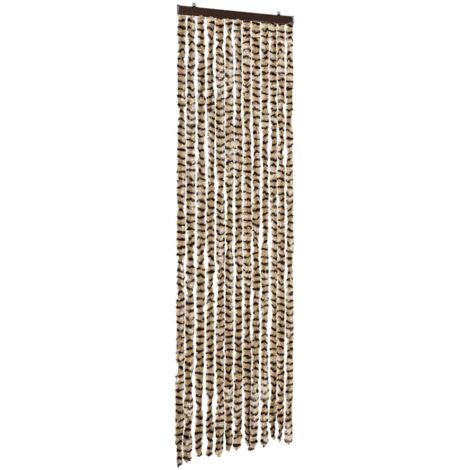 Moustiquaire，Rideau anti-moustique Beige et marron 56x185 cm Chenille CFW64277