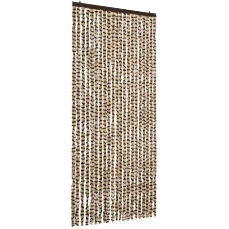 Moustiquaire，Rideau anti-moustique Beige et marron 90x220 cm Chenille CFW27025