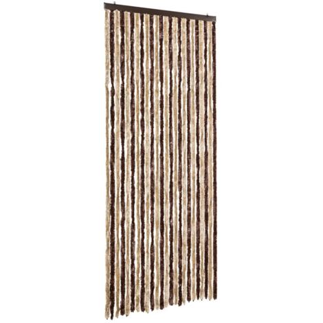 Moustiquaire，Rideau anti-moustique Beige et marron clair 100x220 cm Chenille CFW54278
