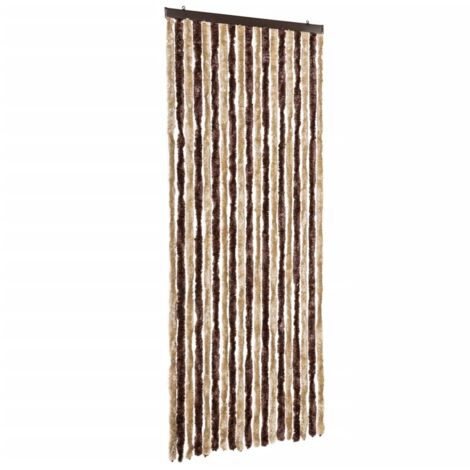 Moustiquaire，Rideau anti-moustique Beige et marron clair 56 x 185 cm Chenille CFW57693