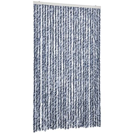 Moustiquaire，Rideau anti-moustique bleu et blanc 118x220 cm chenille CFW61791