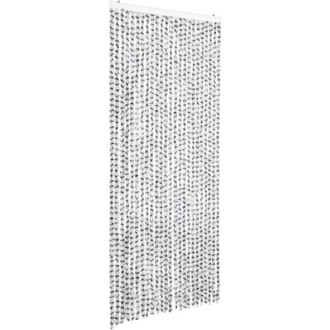 Moustiquaire，Rideau anti-moustique Gris clair et gris foncé 100x220 cm Chenille CFW84115