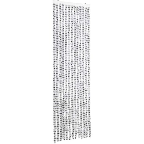 Moustiquaire，Rideau anti-moustique Gris clair et gris foncé 56x185 cm Chenille CFW10554