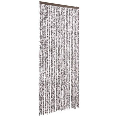 Moustiquaire，Rideau anti-moustique Marron et beige 100 x 220 cm Chenille CFW99908