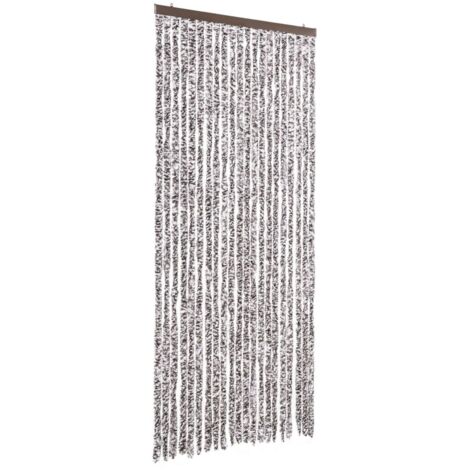 Moustiquaire，Rideau anti-moustique Marron et beige 90x200 cm Chenille CFW15477