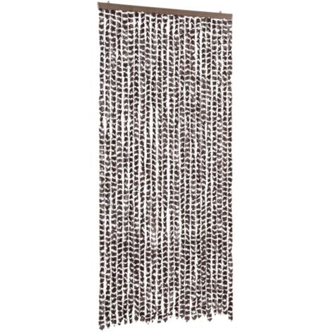 Moustiquaire，Rideau anti-moustique Marron et blanc 100x220 cm Chenille CFW52027