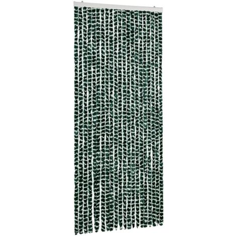Moustiquaire，Rideau anti-moustique Vert et blanc 90x220 cm Chenille CFW52599