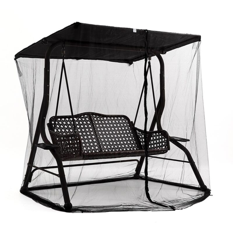 Moustiquaires, Moustiquaire avec Fermeture éclair pour Parasol 2 Places Balançoire De Porche Moustiquaire pour Balançoire De Jardin Extérieure Balcon