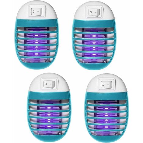 Moustique Tueur Lampe, Lampe Anti Moustique Interieur, Tue Mouche Eléctrique, Destructeur de Mouches, Anti-Moustique Intérieur, Piège à Mouches,Lampe UV Anti Moustique (4 PCS)